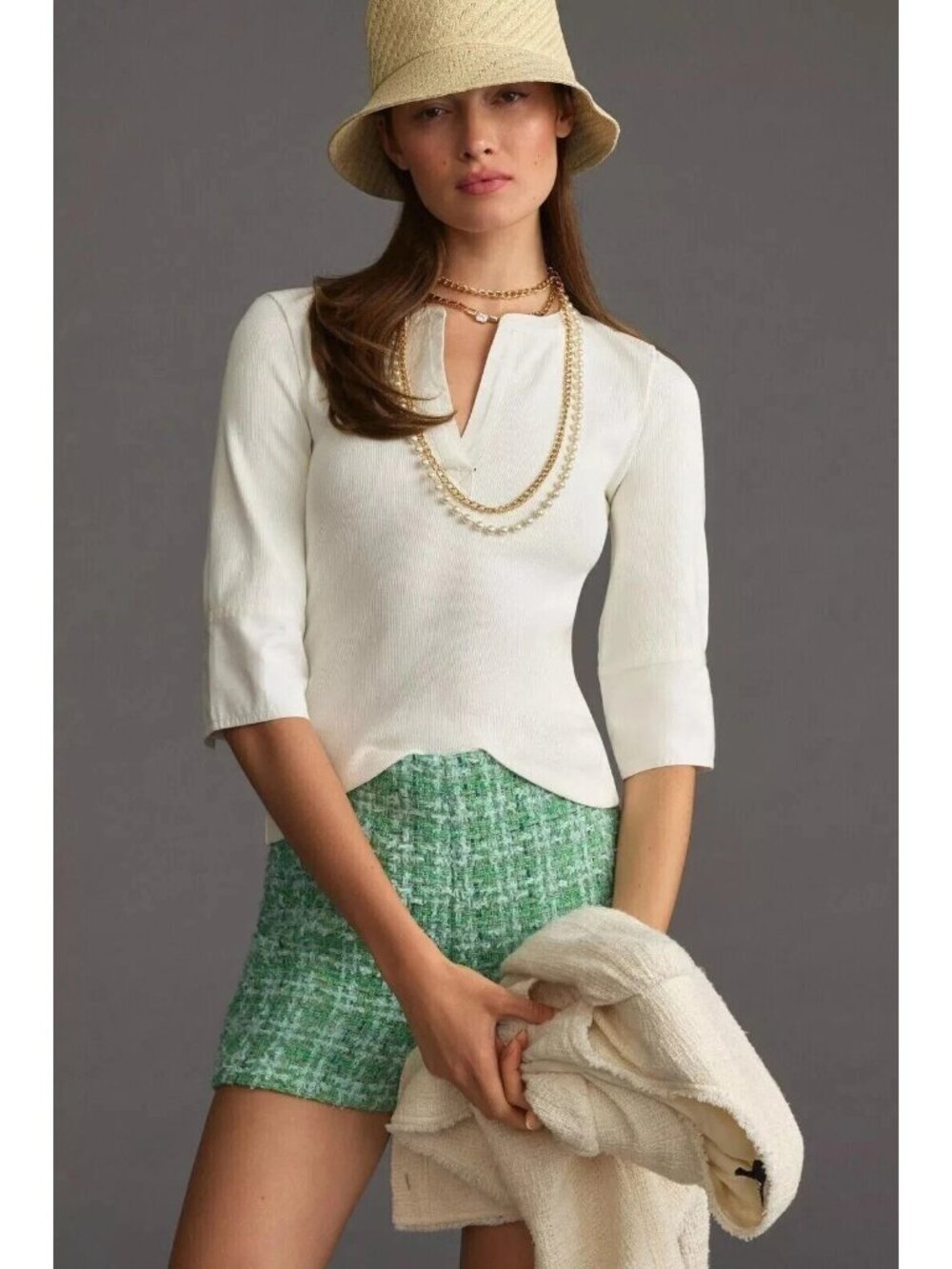 Maeve Anthropologie Cuffed Popover Shirt Blouse Top S